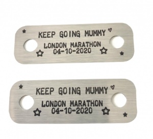 Personalised Metal Brushed Steel Trainer Lace Tags